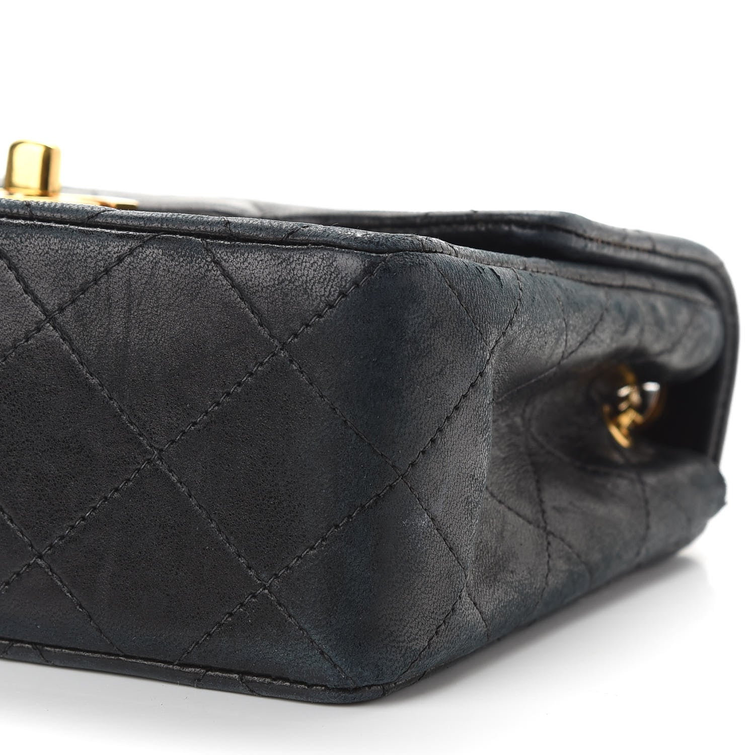 Chanel Lambskin Quilted Mini Square Flap Bag Black 9 of 11