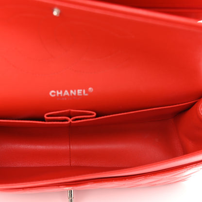 Chanel Patent Quilted Jumbo Double Flap Red 5 of 11
