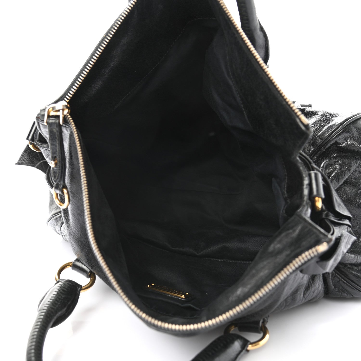 Miu Miu Vitello Lux Medium Bow Bag Black 5 of 10
