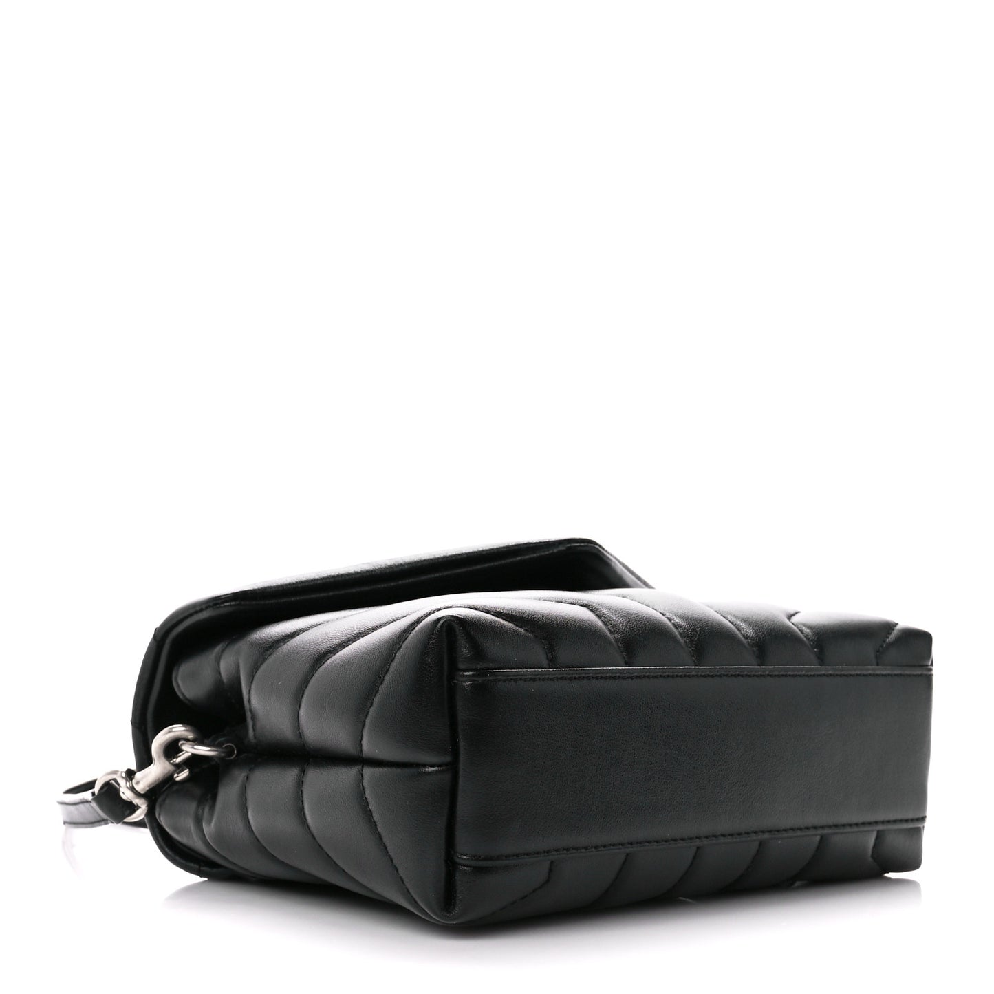 Calfskin Y Quilted Monogram Toy Loulou Crossbody Bag Black
