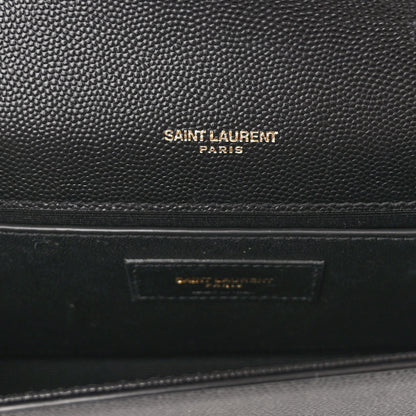 Saint Laurent Grain De Poudre Small Classic Monogram Kate Tassel Satchel Black 6 of 10