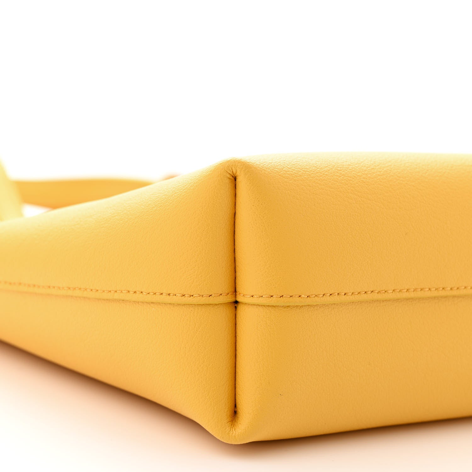 Saint Laurent Calfskin Toy Shopping Tote Yellow 9 of 10