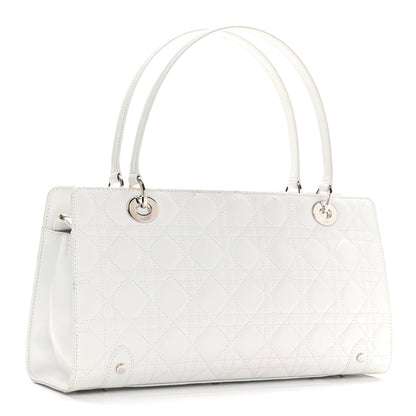 Christian Dior Lambskin Cannage Soft Lady Dior East West White 3 of 12