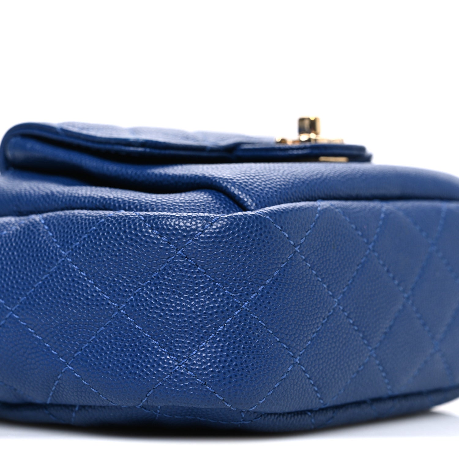 Chanel Caviar Quilted CC Day Camera Case Blue 9 of 10