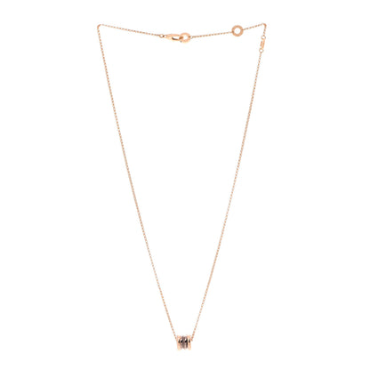Bulgari 18K Rose Gold Cermet Small B.Zero1 Pendant Necklace 3 of 8