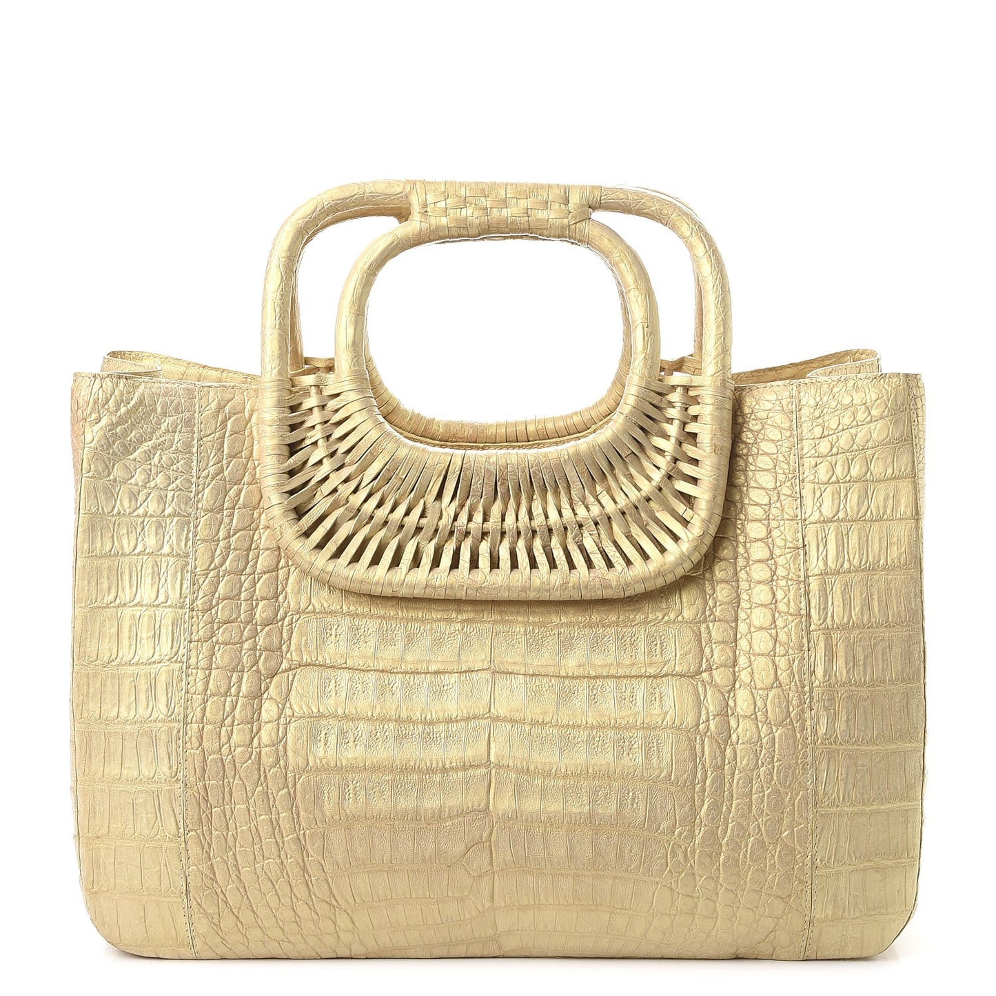 Crocodile Tote Gold