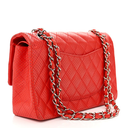 Chanel Lambskin Perforated Medium Double Flap Red 3 of 11