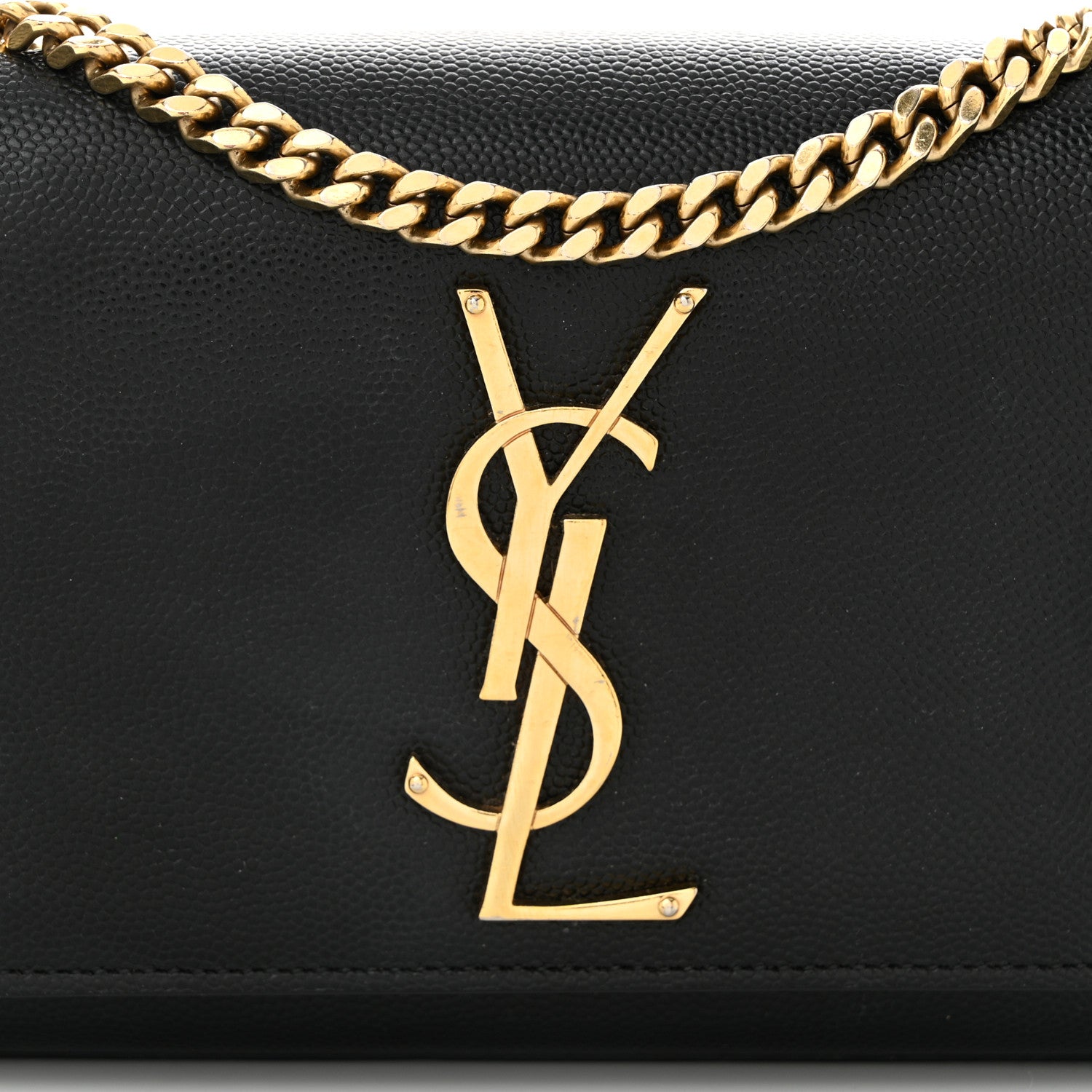 Saint Laurent Grain De Poudre Small Monogram Kate Satchel Black 8 of 11