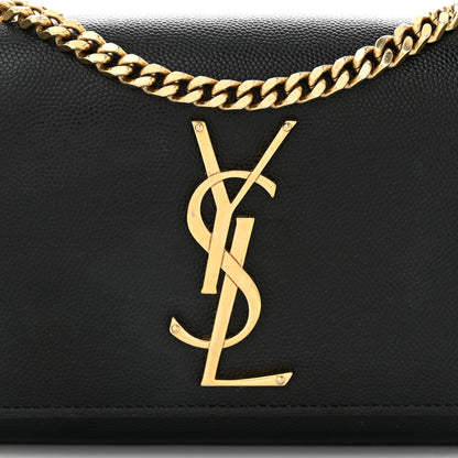 Saint Laurent Grain De Poudre Small Monogram Kate Satchel Black 8 of 11