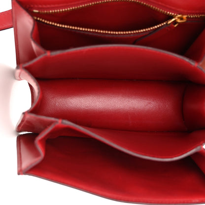 Celine Smooth Calfskin Small Classic Box Flap Bag Red 5 of 11