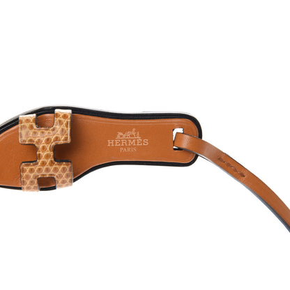 Hermes Lizard Butler Calfskin Hunter Oran Nano Bag Charm Sesame Naturel 3 of 5
