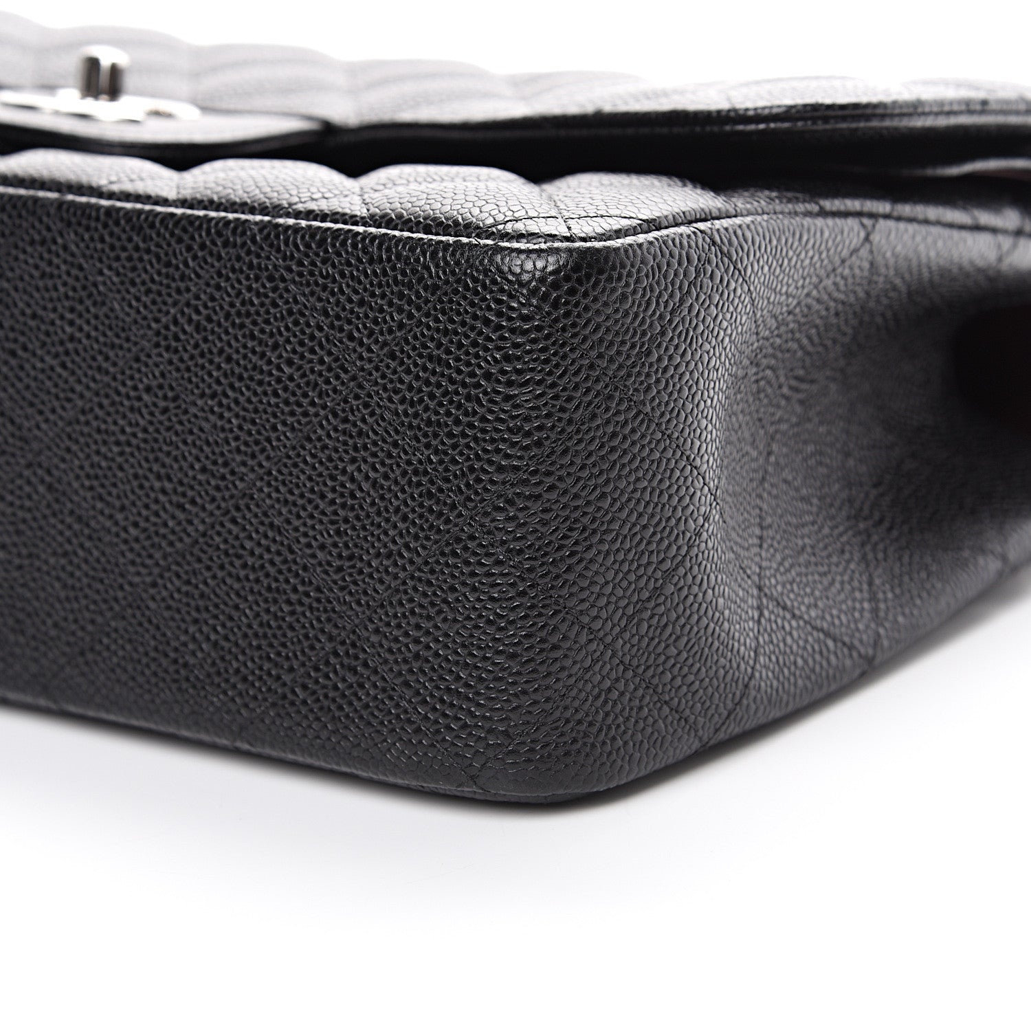 Chanel Caviar Quilted Jumbo Double Flap Black 11 of 12