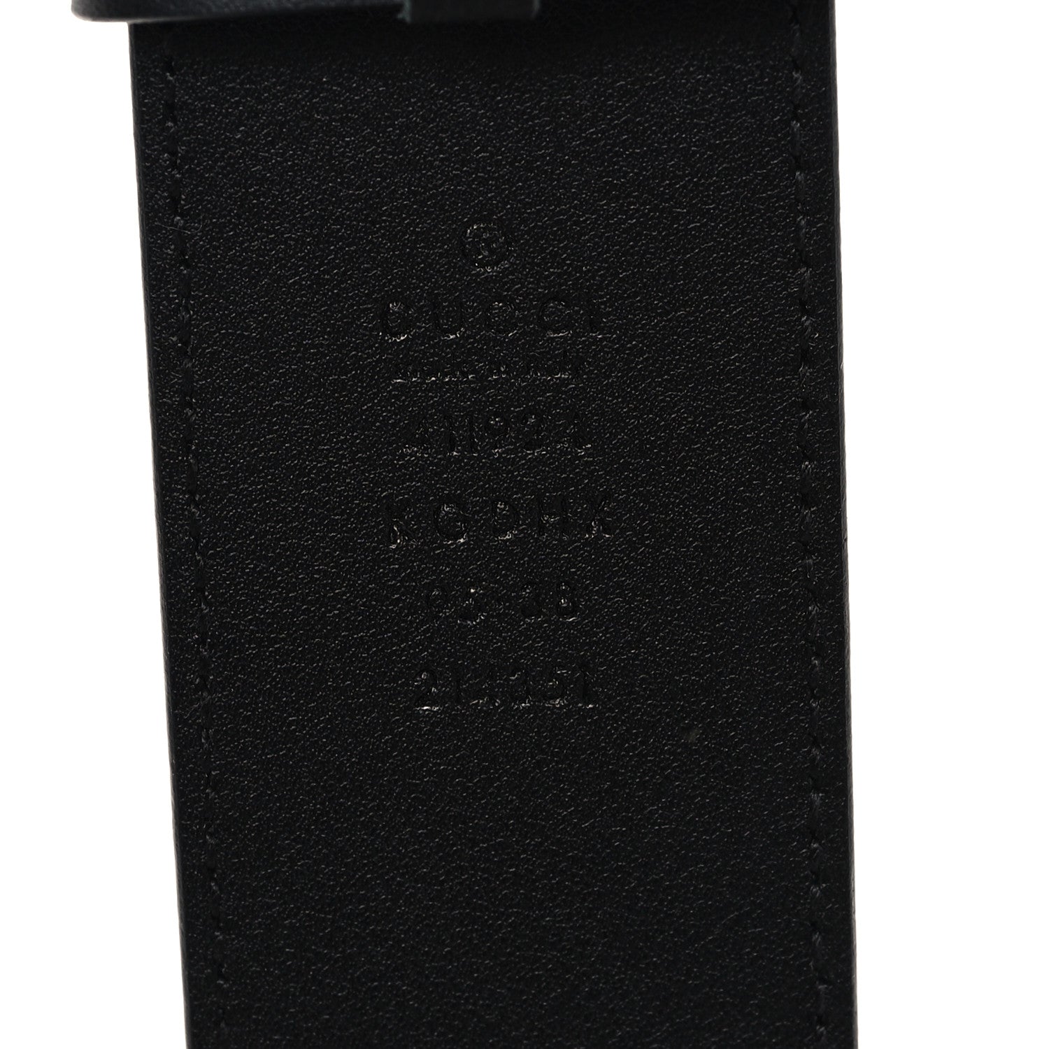 Gucci GG Supreme Monogram Selleria Calfskin Interlocking G 40mm Belt 95 38 Black Grey 3 of 4