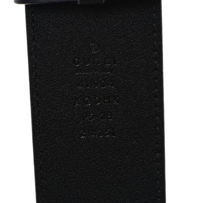 Gucci GG Supreme Monogram Selleria Calfskin Interlocking G 40mm Belt 95 38 Black Grey 3 of 4