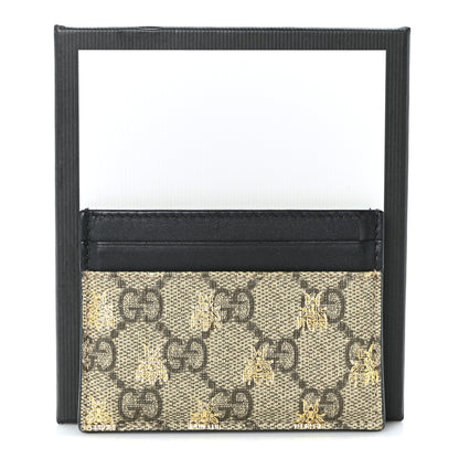 Gucci GG Supreme Monogram Bees Card Holder Black 7 of 7