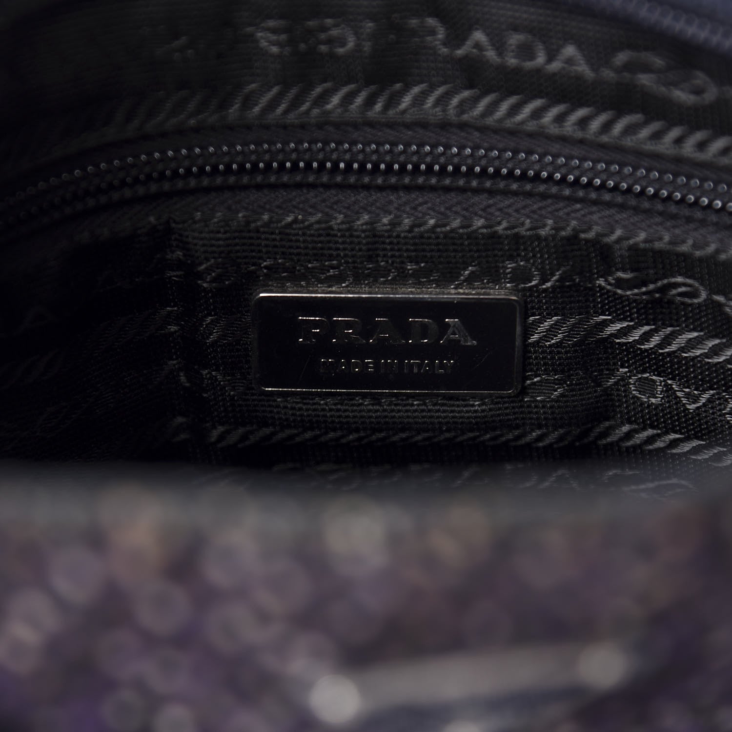 Prada Stuoia Tweed Cinghiale Grosgrain Tote 9 of 11