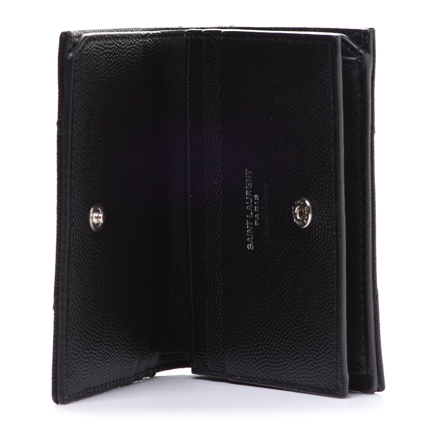 Grain De Poudre Matelasse Chevron Monogram Card Case Black