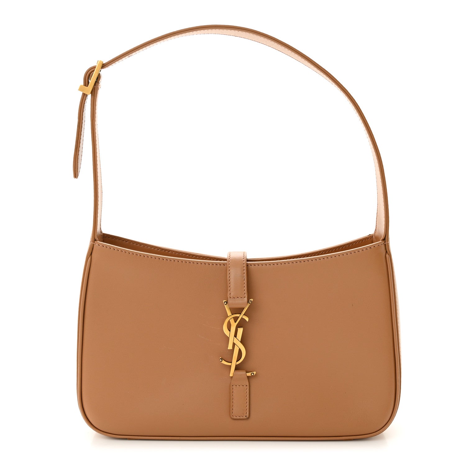 Saint Laurent SAINT LAURENT Smooth Calfskin Le 5 A 7 Hobo Brown 1 of 9