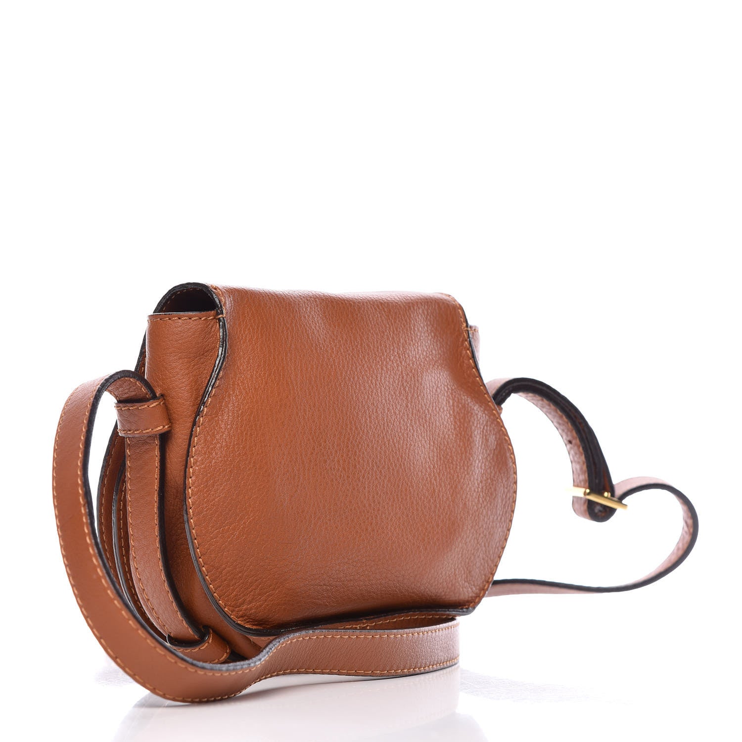 Chloe Calfskin Mini Marcie Round Crossbody Bag Tan 3 of 10