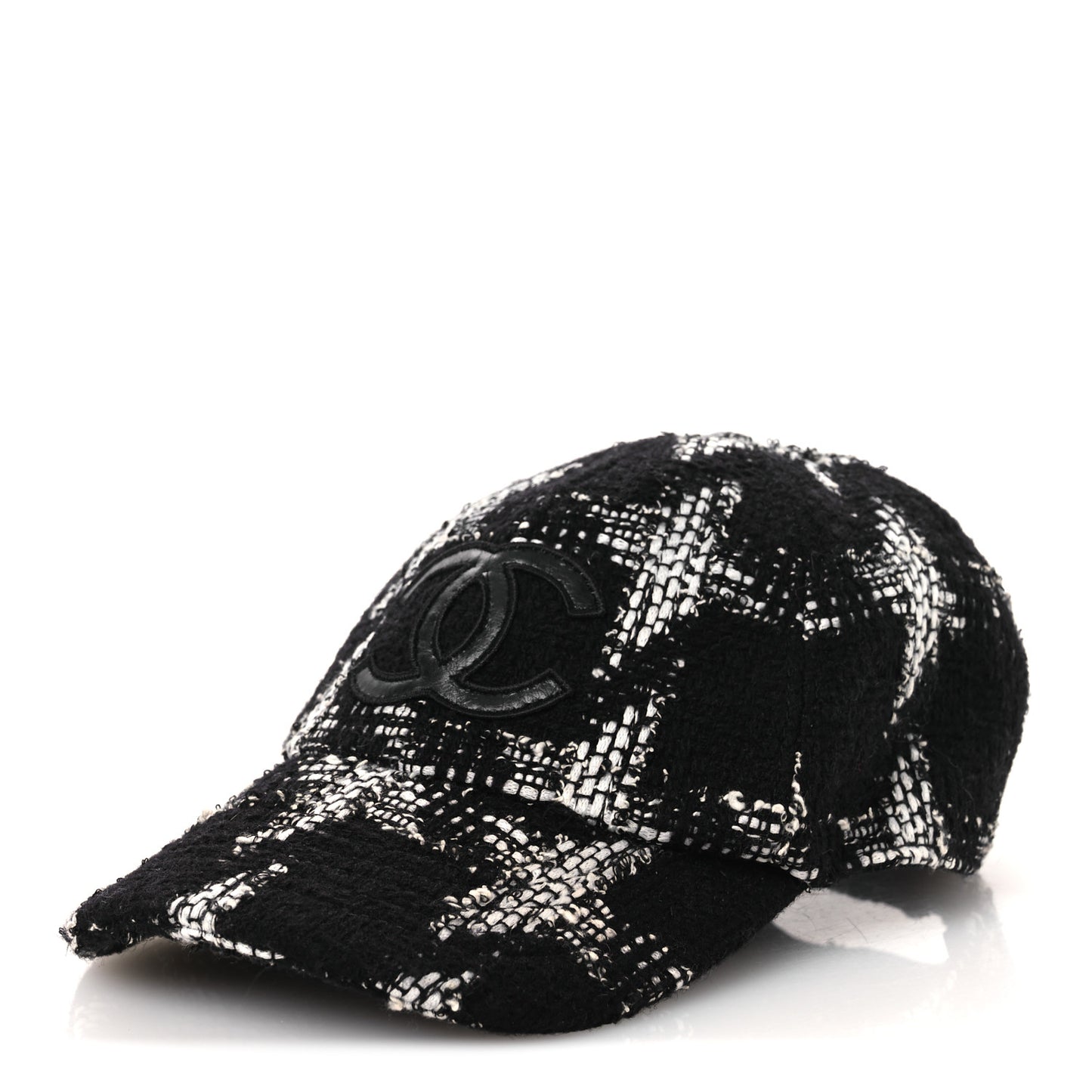 Tweed Cap Hat M Black White