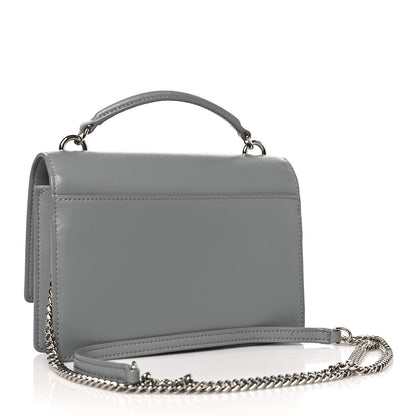 Saint Laurent Calfskin Monogram Sunset Top Handle Chain Wallet New Stone Grey 3 of 9