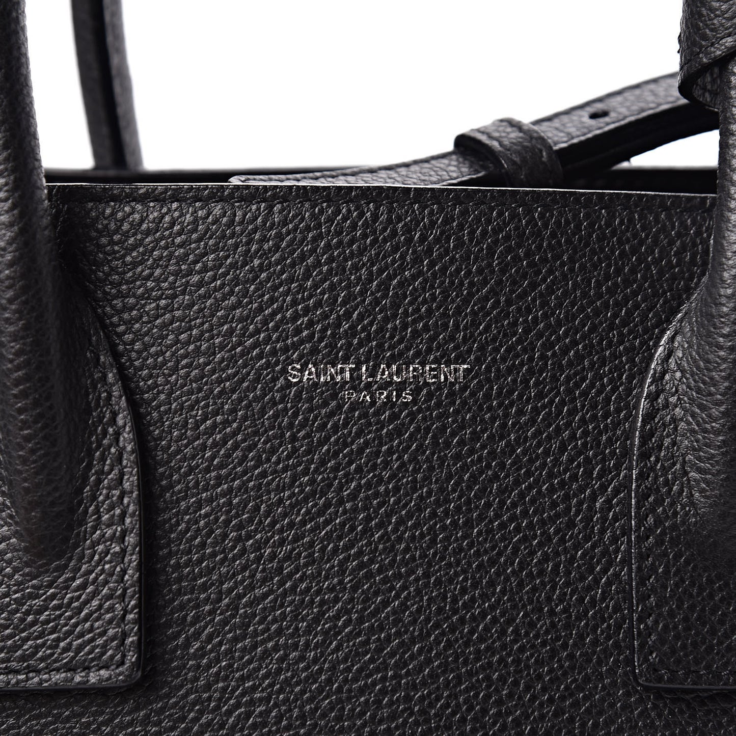 Grained Calfskin Baby Sac De Jour Black