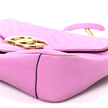 Gucci Calfskin Matelasse Medium GG Marmont Shoulder Bag Candy Mousse 11 of 11