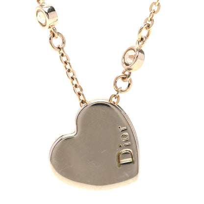 Christian Dior Crystal Heart Multi Strand Necklace Gold 4 of 5