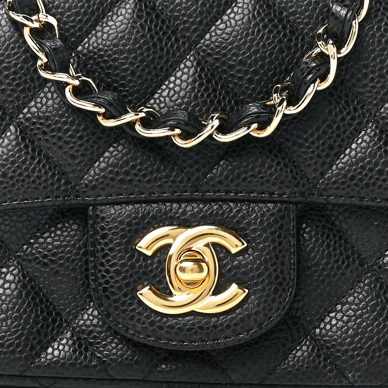 Chanel Caviar Quilted Mini Square Flap Black 9 of 13
