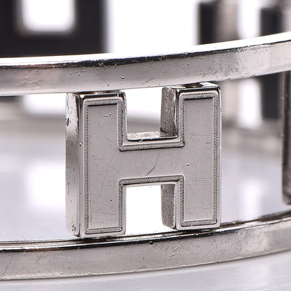 Hermes Palladium Enamel Reversible H Bracelet 6 of 6