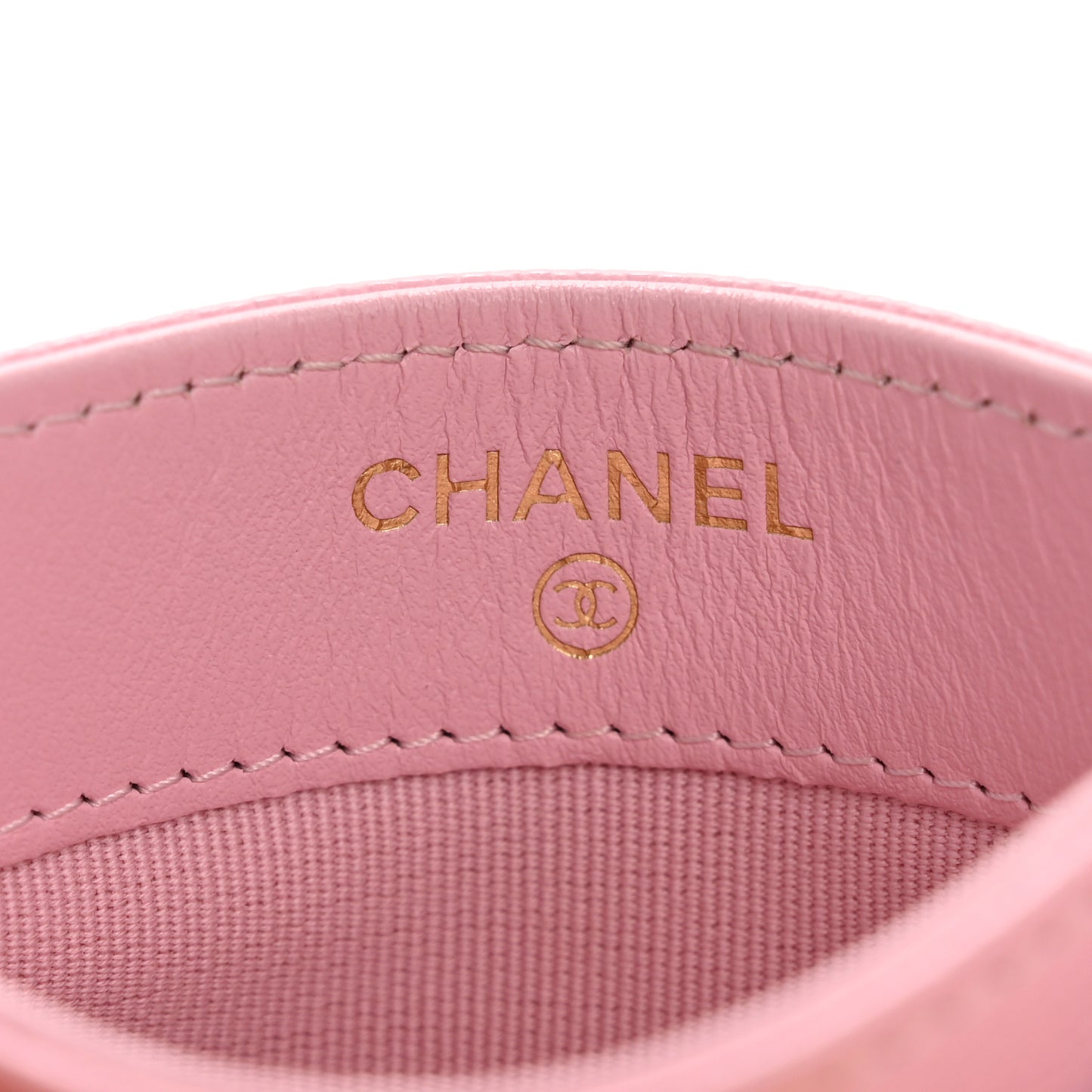 Caviar Quilted CC Card Holder Light Pink