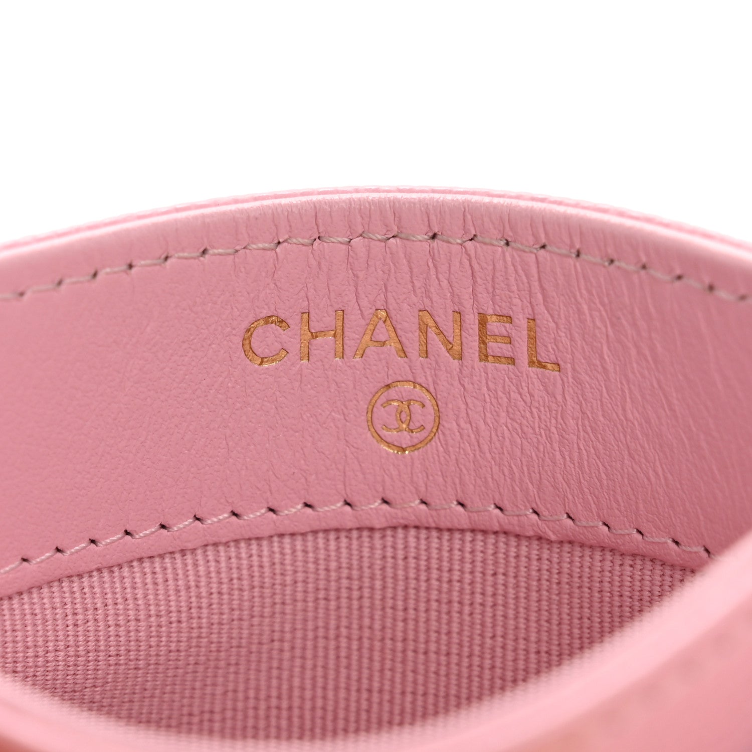 Chanel Caviar Quilted CC Card Holder Light Pink 6 of 9