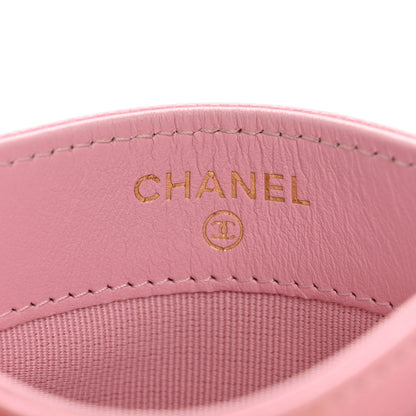 Chanel Caviar Quilted CC Card Holder Light Pink 6 of 9