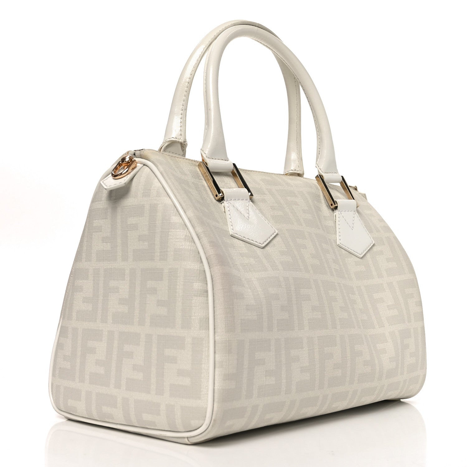 Fendi Zucca Spalmati Lucido Medium Chef Boston White 1831535