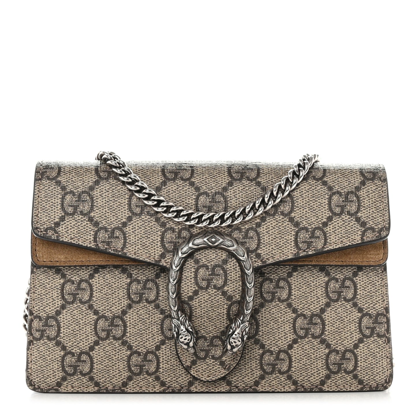 GG Supreme Monogram Super Mini Dionysus Shoulder Bag Taupe