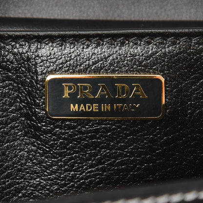 Prada City Calf Saffiano Laser Cut Cahier Bag Black 6 of 7