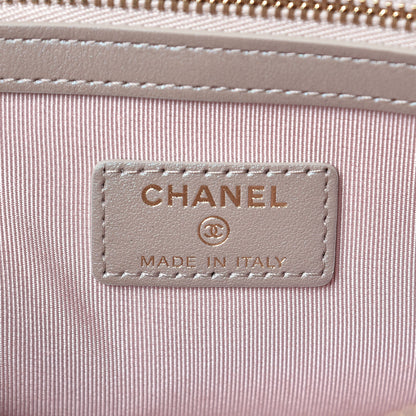 Chanel Iridescent Caviar Quilted Medium Cosmetic Case Beige 6 of 9