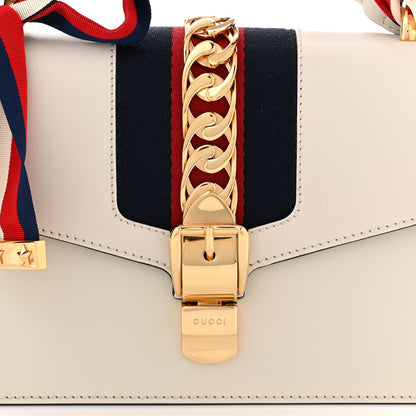 Gucci Calfskin Small Sylvie Shoulder Bag White 8 of 10