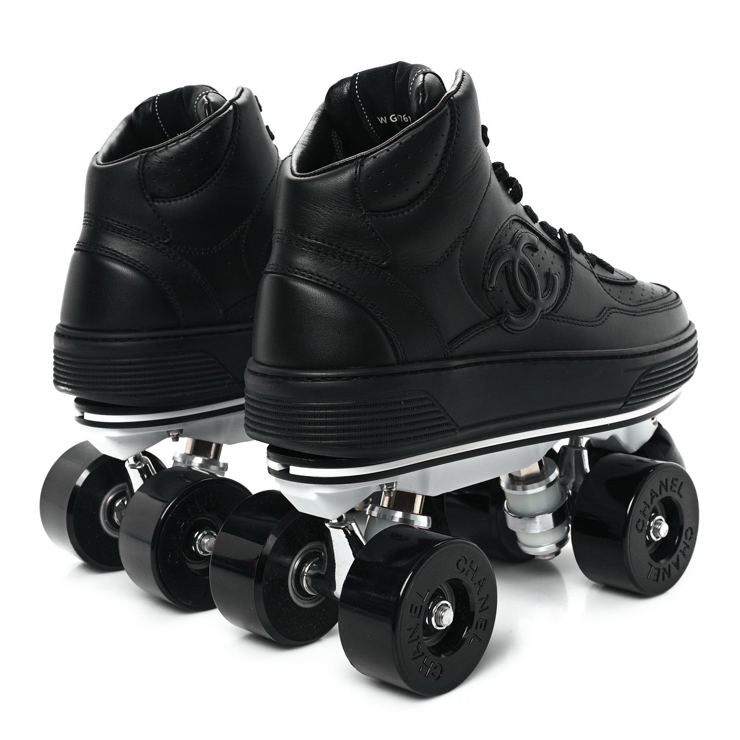 Chanel Calfskin Womens Roller Skates 38 Black 5 of 11