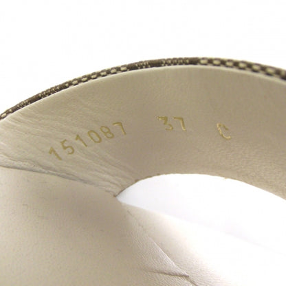 Gucci Monogram Buckle Heels 37 Ivory 6 of 7