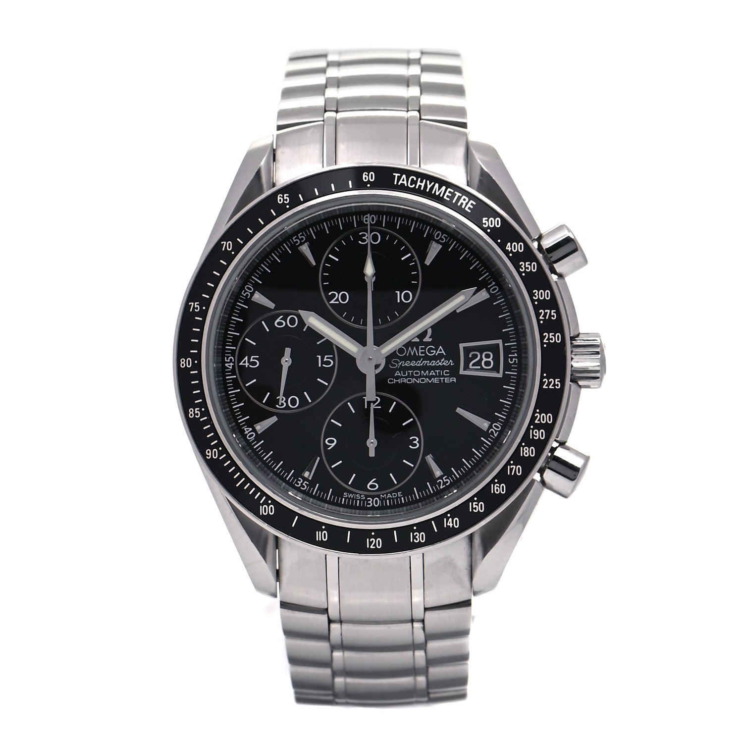 Omega Stainless Steel 40mm Speedmaster Date Automatic Watch Black 3210.50 1 of 5