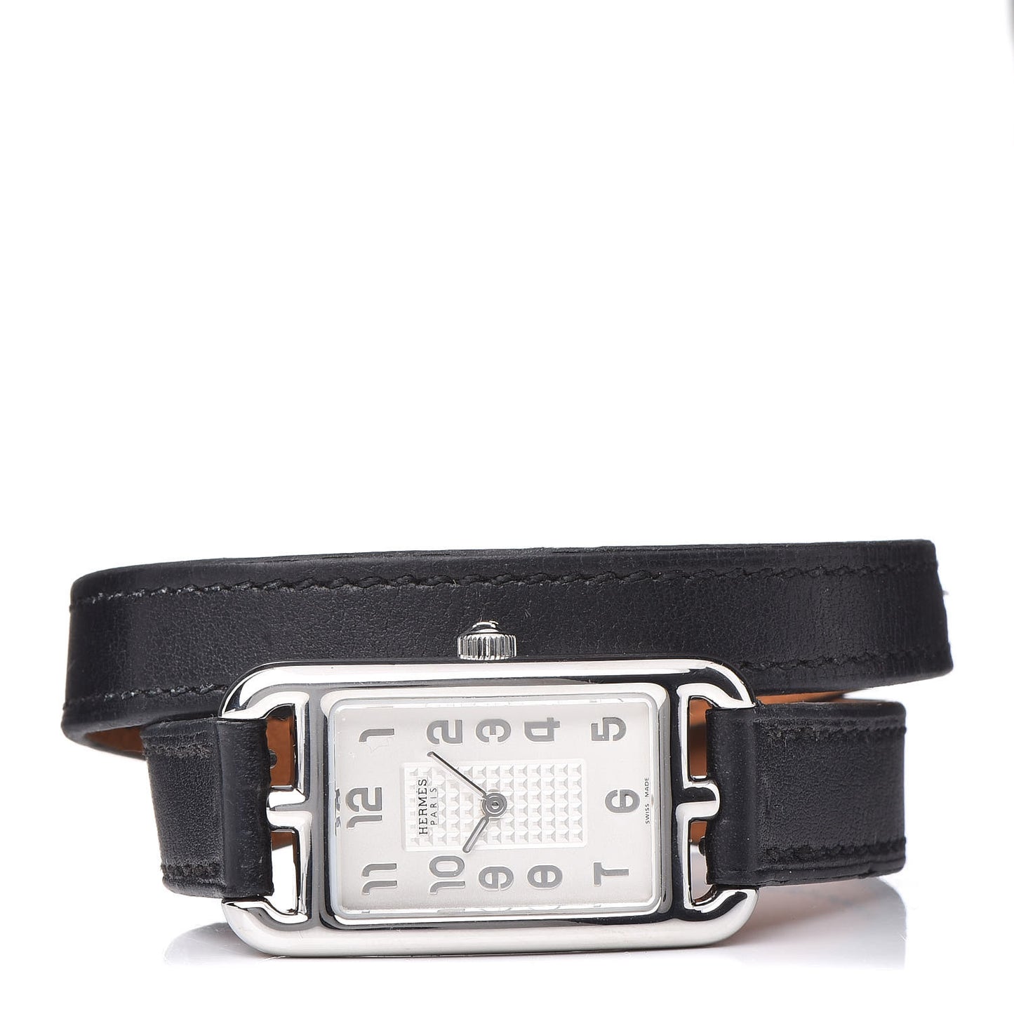 Stainless Steel Barenia 20mm Nantucket Double Tour Quartz Watch Noir
