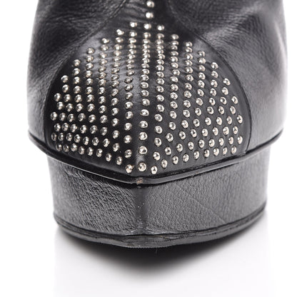 Saint Laurent Calfskin Studded Janis 105 Boots 36 Black 13 of 15