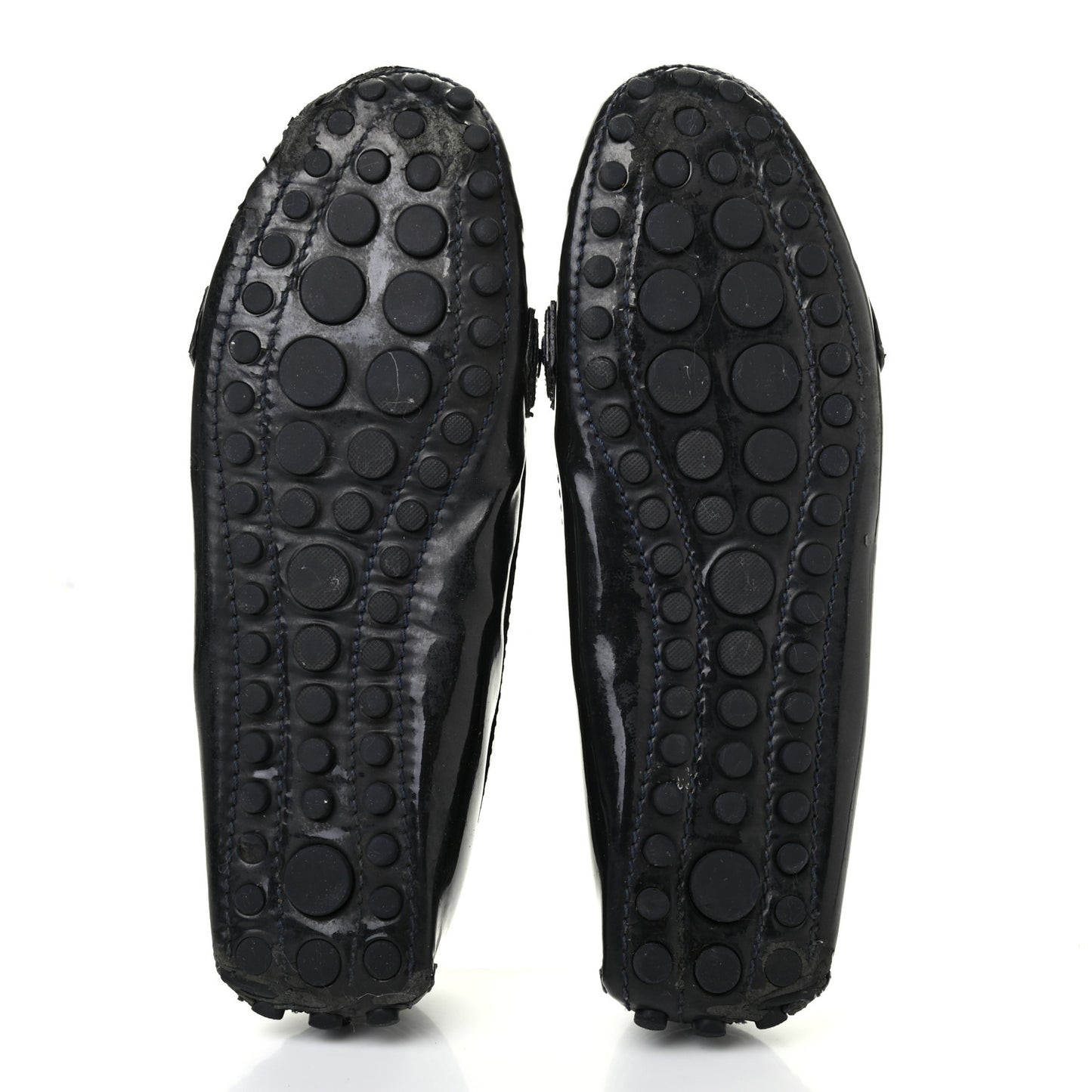 Patent Calfskin Oxford Loafers 37.5 Black