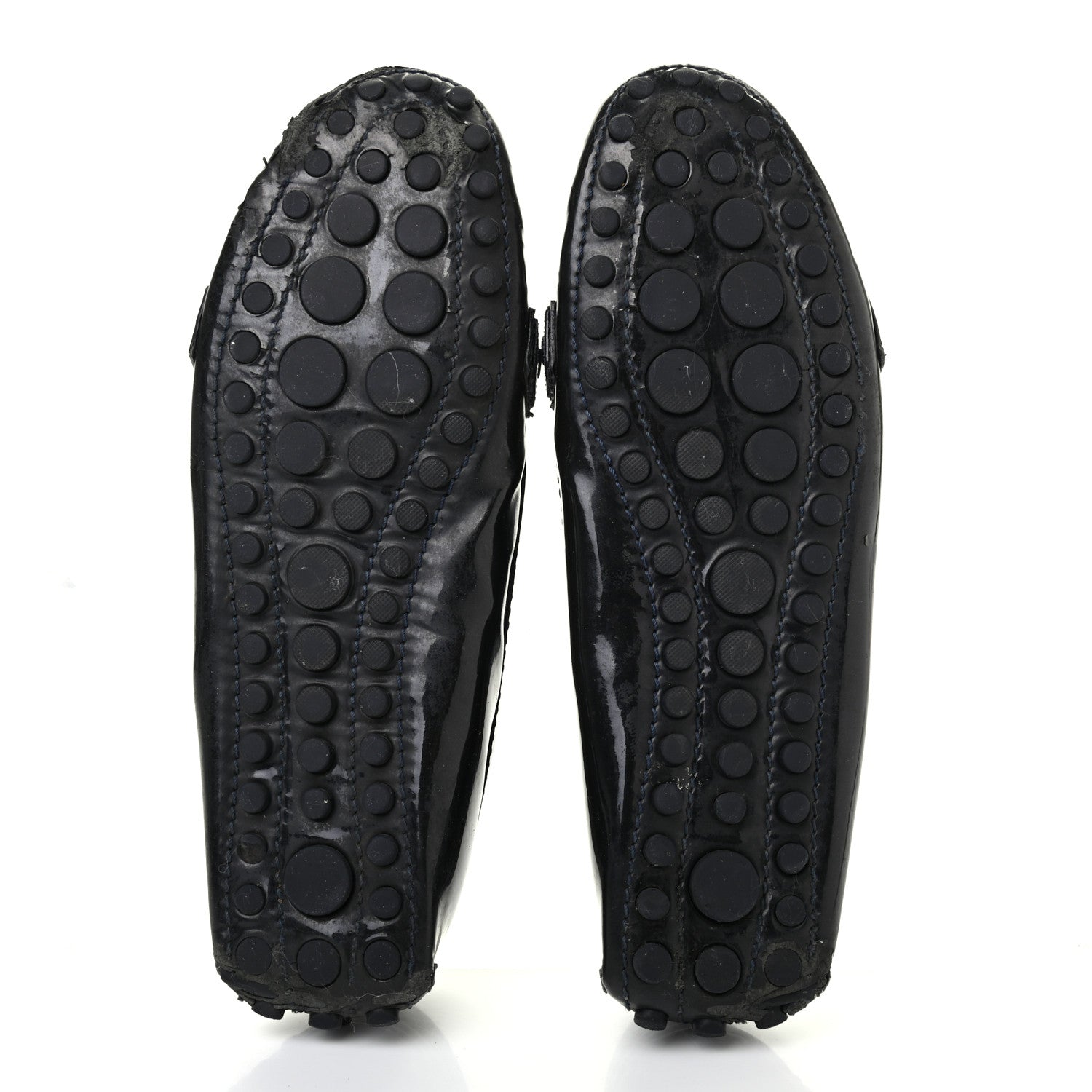 Louis Vuitton Patent Calfskin Oxford Loafers 37.5 Black 4 of 12