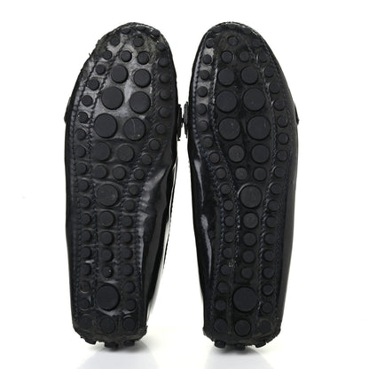 Louis Vuitton Patent Calfskin Oxford Loafers 37.5 Black 4 of 12