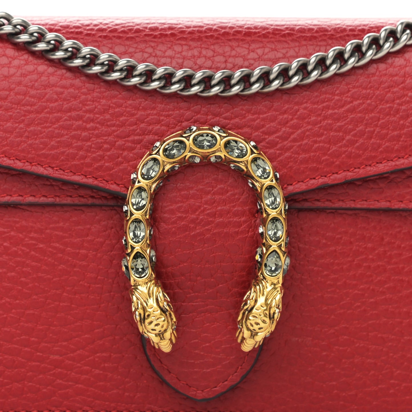 Calfskin Super Mini Dionysus Shoulder Bag Hibiscus Red