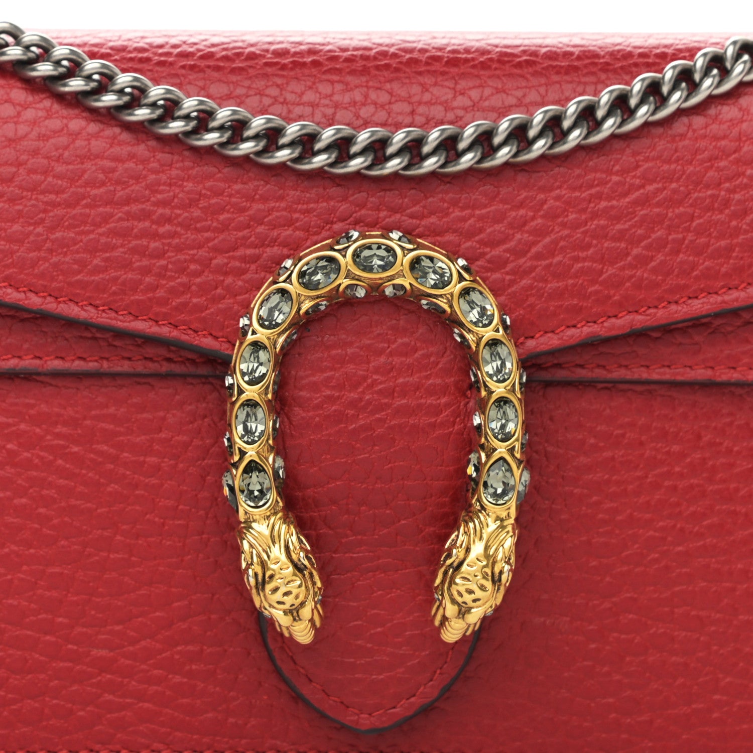 Gucci Calfskin Super Mini Dionysus Shoulder Bag Hibiscus Red 7 of 11
