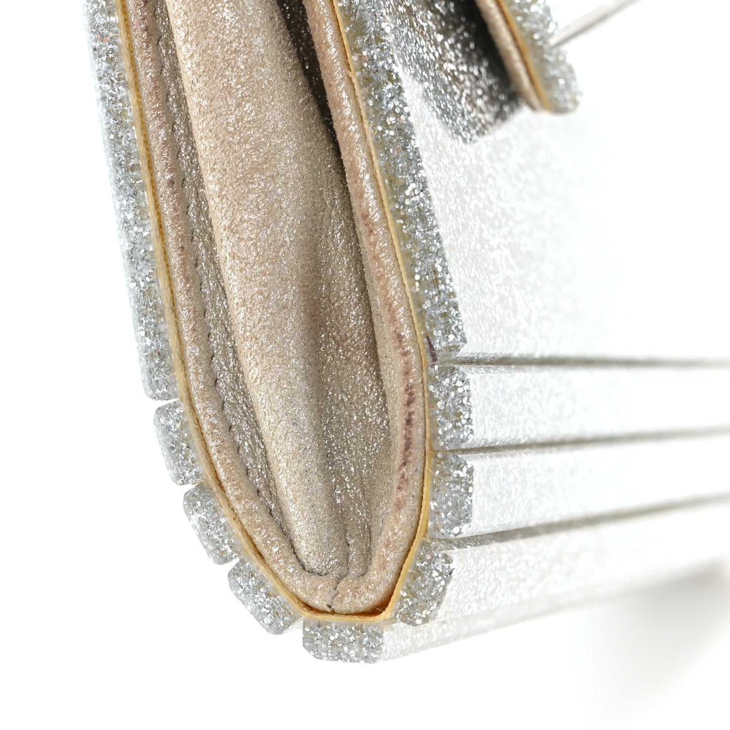 Acrylic Glitter Candy Clutch Silver