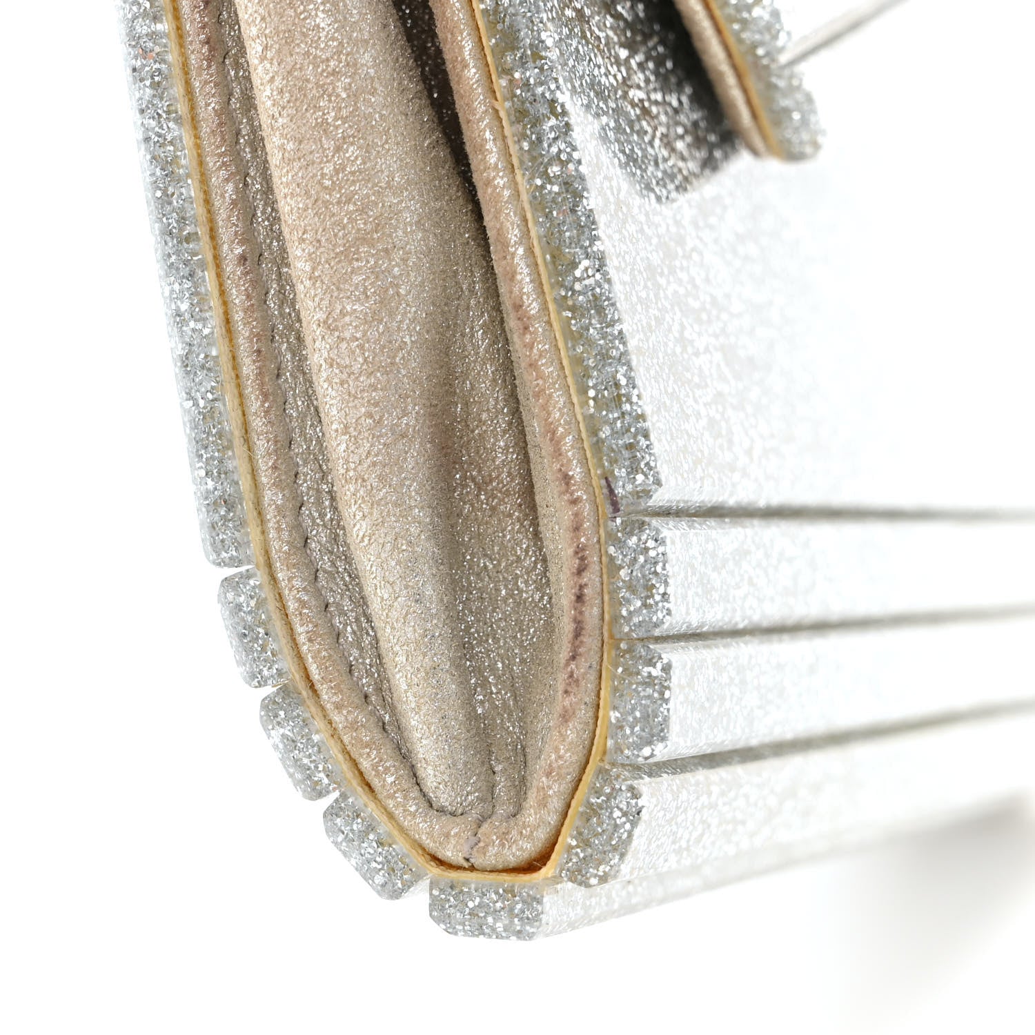 Jimmy Choo Acrylic Glitter Candy Clutch Silver 12 of 13